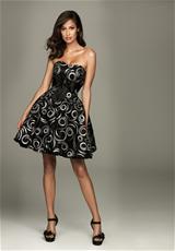 2012 Evenings By Allure Prom Dresses A418.  Available in Black/Silver